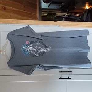 torrid Skull mermaid Tshirt Dress Tee with Blue and Pink Graphic